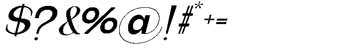 Gentano Athiroen  Italic Extra Bold Expanded Font OTHER CHARS