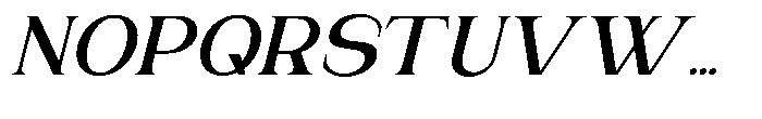 Gentano Athiroen  Italic Extra Bold Expanded Font UPPERCASE