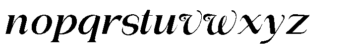 Gentano Athiroen  Italic Extra Bold Expanded Font LOWERCASE
