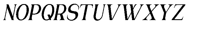 Gentano Athiroen  Italic Extra Bold Extra Condensed Font UPPERCASE