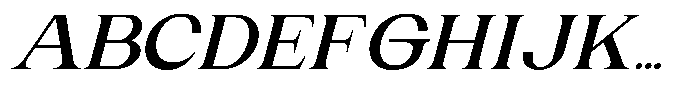 Gentano Athiroen  Italic Extra Bold Extra Expanded Font UPPERCASE