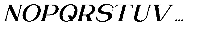 Gentano Athiroen  Italic Extra Bold Extra Expanded Font UPPERCASE