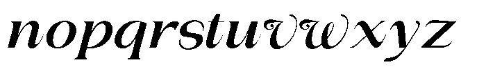 Gentano Athiroen  Italic Extra Bold Extra Expanded Font LOWERCASE