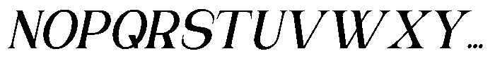 Gentano Athiroen  Italic Extra Bold Semi Condensed Font UPPERCASE