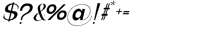 Gentano Athiroen  Italic Extra Bold Semi Expanded Font OTHER CHARS