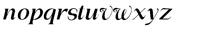 Gentano Athiroen  Italic Extra Bold Semi Expanded Font LOWERCASE
