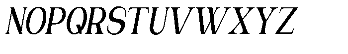 Gentano Athiroen  Italic Extra Bold Ultra Condensed Font UPPERCASE