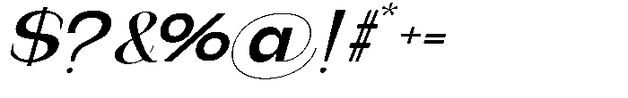 Gentano Athiroen  Italic Extra Bold Ultra Expanded Font OTHER CHARS