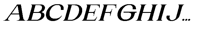 Gentano Athiroen  Italic Extra Bold Ultra Expanded Font UPPERCASE
