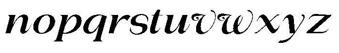 Gentano Athiroen  Italic Extra Bold Ultra Expanded Font LOWERCASE