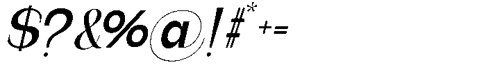 Gentano Athiroen  Italic Extra Bold Font OTHER CHARS