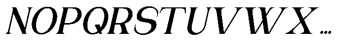 Gentano Athiroen  Italic Extra Bold Font UPPERCASE