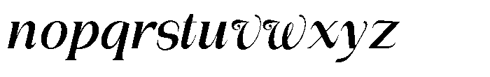 Gentano Athiroen  Italic Extra Bold Font LOWERCASE