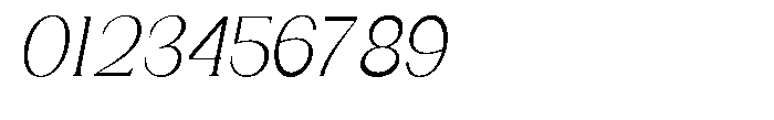 Gentano Athiroen  Italic Extra Condensed Font OTHER CHARS