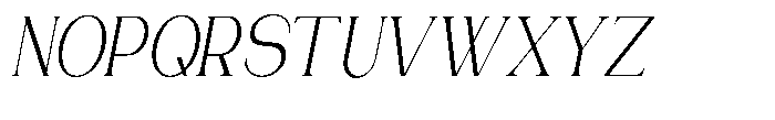 Gentano Athiroen  Italic Extra Condensed Font UPPERCASE