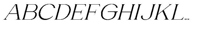 Gentano Athiroen  Italic Extra Expanded Font UPPERCASE