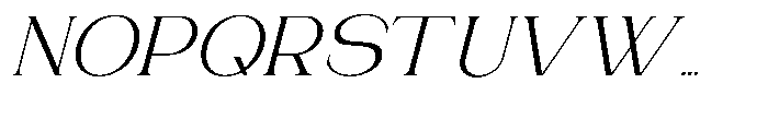Gentano Athiroen  Italic Extra Expanded Font UPPERCASE