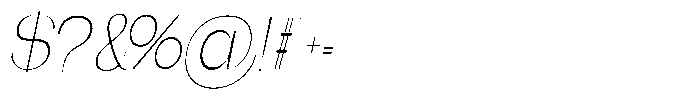 Gentano Athiroen  Italic Extra Light Condensed Font OTHER CHARS