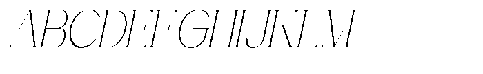 Gentano Athiroen  Italic Extra Light Condensed Font UPPERCASE