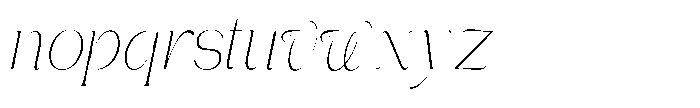Gentano Athiroen  Italic Extra Light Condensed Font LOWERCASE