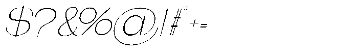 Gentano Athiroen  Italic Extra Light Expanded Font OTHER CHARS