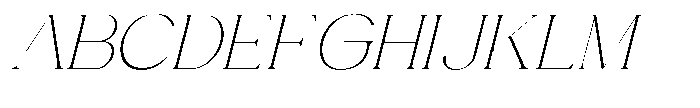 Gentano Athiroen  Italic Extra Light Expanded Font UPPERCASE