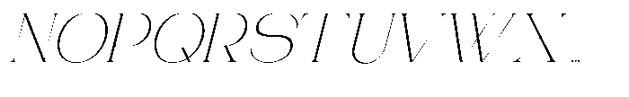 Gentano Athiroen  Italic Extra Light Expanded Font UPPERCASE