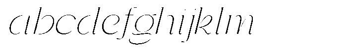 Gentano Athiroen  Italic Extra Light Expanded FONT