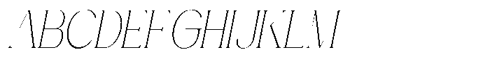Gentano Athiroen  Italic Extra Light Extra Condensed Font UPPERCASE