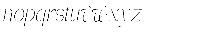 Gentano Athiroen  Italic Extra Light Extra Condensed Font LOWERCASE