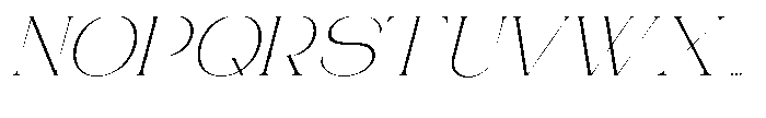 Gentano Athiroen  Italic Extra Light Extra Expanded Font UPPERCASE