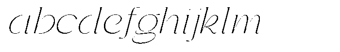 Gentano Athiroen  Italic Extra Light Extra Expanded FONT