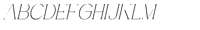 Gentano Athiroen  Italic Extra Light Semi Condensed Font UPPERCASE