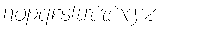 Gentano Athiroen  Italic Extra Light Semi Condensed Font LOWERCASE
