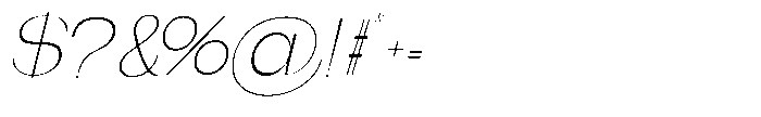 Gentano Athiroen  Italic Extra Light Semi Expanded Font OTHER CHARS