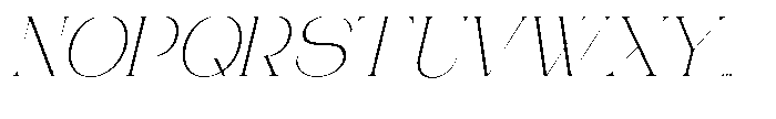 Gentano Athiroen  Italic Extra Light Semi Expanded Font UPPERCASE