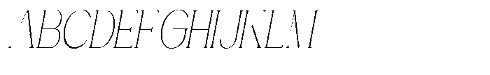 Gentano Athiroen  Italic Extra Light Ultra Condensed Font UPPERCASE