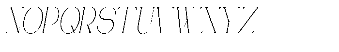Gentano Athiroen  Italic Extra Light Ultra Condensed Font UPPERCASE