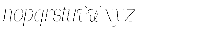 Gentano Athiroen  Italic Extra Light Ultra Condensed Font LOWERCASE
