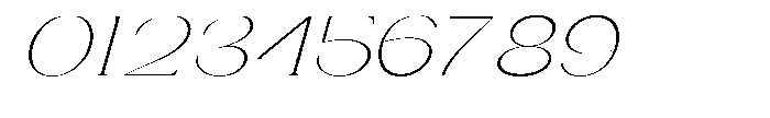 Gentano Athiroen  Italic Extra Light Ultra Expanded Font OTHER CHARS