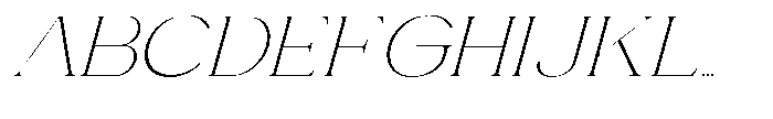Gentano Athiroen  Italic Extra Light Ultra Expanded Font UPPERCASE