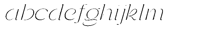 Gentano Athiroen  Italic Extra Light Ultra Expanded FONT
