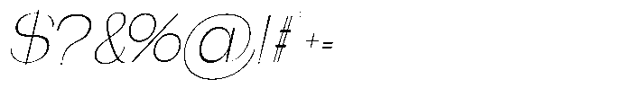 Gentano Athiroen  Italic Extra Light Font OTHER CHARS
