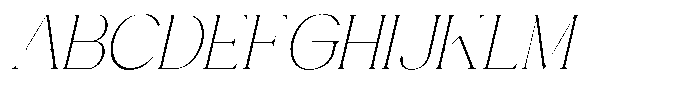 Gentano Athiroen  Italic Extra Light Font UPPERCASE