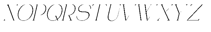 Gentano Athiroen  Italic Extra Light Font UPPERCASE