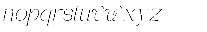 Gentano Athiroen  Italic Extra Light Font LOWERCASE