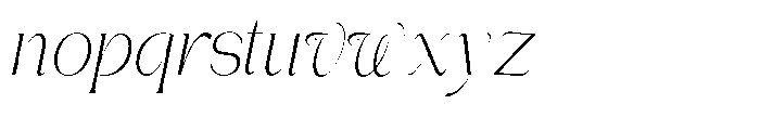 Gentano Athiroen  Italic Light Condensed Font LOWERCASE