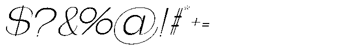 Gentano Athiroen  Italic Light Expanded Font OTHER CHARS