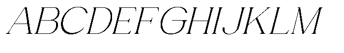 Gentano Athiroen  Italic Light Expanded Font UPPERCASE