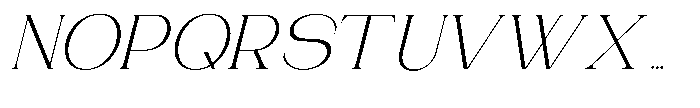 Gentano Athiroen  Italic Light Expanded Font UPPERCASE